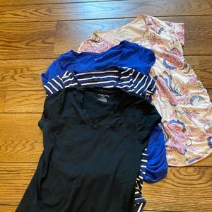 Bundle of 4 maternity size small shirts
